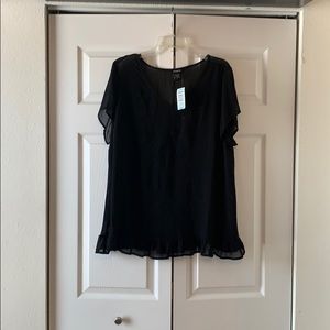 Torrid Sheer Black Top Size 2 (18-20) NWT